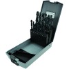 Drill Set 15 Piece 1/16 to 1/2 by 32nds Jobber Length High Speed Steel Black Oxide Made In U.S.A. Drill Sets & Accessories