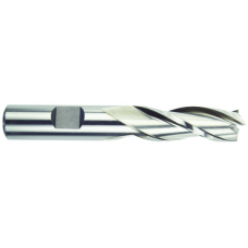 List No. 1880 - 1/2 3 Flute 3/8 Shank Single End Center Cutting High Speed Steel Regular Length Bright Made In U.S.A. Regular Length