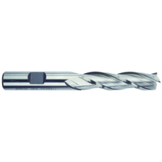 List No. 1881 - 5/8 3 Flute 5/8 Shank Single End Center Cutting High Speed Steel Long Length Bright Made In U.S.A. Long Length
