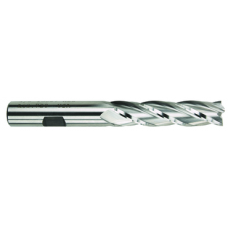 List No. 4551G - 1/4 4 Flute 3/8 Shank Single End Center Cutting High Speed Steel Long Length TiN Made In U.S.A. Long Length