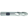List No. 4554 - 1/4 4 Flute 3/8 Shank Single End Ball Center Cutting High Speed Steel Regular Length Bright Made In U.S.A. Ball Nose