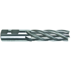 List No. 4614G - 1-1/2 6 Flute 1-1/4 Shank Single End Center Cutting Fine Pitch Cobalt Medium Length TiN Made In U.S.A. Fine Pitch - Center Cutting