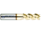 3/8 3 Flute 3/8 Shank HPE High Performance End Mills Single End Center Cutting/Corner Radius .003-.005 Carbide Long Length Bright Made In U.S.A.