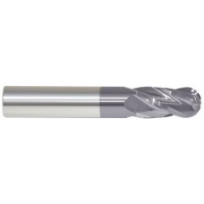 List No. 5965T - 8.00mm 4 Flute 8.00mm Shank Single End Ball Center Cutting Carbide Regular Length ALTiN Made In U.S.A. Metric