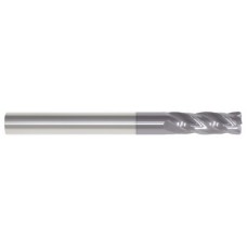 List No. 5968T - 3/8 4 Flute 3/8 Shank Single End Center Cutting/Corner Radius .020 Carbide Regular Length ALTiN Made In U.S.A. Regular Length
