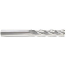 List No. 5955 - 1/4 4 Flute 1/4 Shank Single End Center Cutting Carbide Long Length Bright Made In U.S.A. Regular, Long & Extra Long