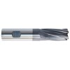 List No. 5971T - 1" 5 Flute 1" Shank Single End with Weldon Flat Center Cutting/Corner Radius Roughing Carbide Long Length ALTiN Made In U.S.A. Multi Flute with Weldon Flat Shank