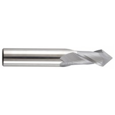 List No. 5989 - 3/8 2 Flute 3/8 Shank Single End 90 Degree Point Angle Carbide Regular Length Bright Made In U.S.A. 60° & 90° Point