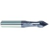 List No. 5989 - 0.0300 2 Flute 1/8 Shank Single End 90 Degree Point Angle Carbide Regular Length ALTiN Made In U.S.A. 60° & 90° Point