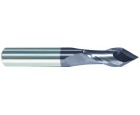 1/4 2 Flute 1/4 Shank Single End 90 Degree Point Angle Carbide Regular Length ALTiN Made In U.S.A.