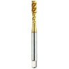 List No. 2091G - #10-32 Semi-Bottoming H2 Spiral Flute 3 Flutes High Speed Steel TiN Made In U.S.A. Spiral Flute