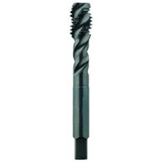 List No. 2091 - 1"-12 Semi-Bottoming H4 Spiral Flute  4 Flutes High Speed Steel Black Made In U.S.A. Spiral Flute