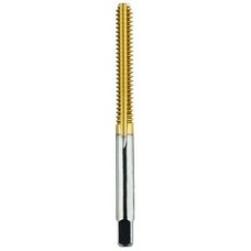 List No. 2068G - #6-40 Bottom H2 Hand Tap 3 Flutes High Speed Steel TiN Made In U.S.A. Machine Screw