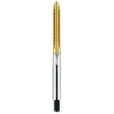 List No. 2068G - #3-56 Plug H2 Hand Tap 3 Flutes High Speed Steel TiN Made In U.S.A. Machine Screw