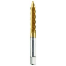 List No. 7501G - M7 x 1.00 Plug D5 Spiral Point 2 Flutes High Speed Steel TiN Made In U.S.A. Metric