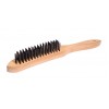 Original Hand Brush - 4-Row Straight Wire - Stainless-Steel - Wood Handle Wire Brushes - Hand & Mandrel Mount