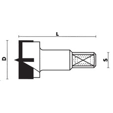 Carbide Tipped Boring Bit 19mm Diameter RH Boring Bits