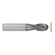Carbide Ball Nose & Corner Radius End Mill - Up to 8mm - End Grind Only With ALCrTiN Coating 