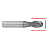 HSS Ball Nose & Corner Radius End Mill - Up to 3/16" - End & OD Grind With ALCrTiN Coating 
