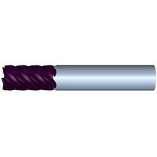 1/4" Diameter 6 Flute 3/4" Cut 2-1/2" Length 1/4" Round Shank Single End Square TiALN Standard Carbide End Mills