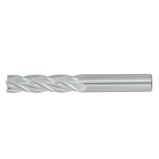 1/2" Diameter 4 Flute 2" Cut 4" Length 1/2" Round Shank Single End Square Uncoated Standard Carbide End Mills