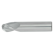 5/32" Diameter 3 Flute 5/16" Cut 2" Length 3/16" Round Shank Single End Ball Nose Uncoated Standard Carbide End Mills