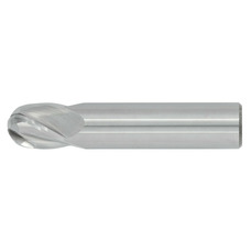 3/32" Diameter 4 Flute 3/16" Cut 1-1/2" Length 1/8" Round Shank Single End Ball Nose Uncoated Standard Carbide End Mills