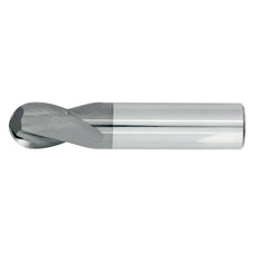 5/32" Diameter 2 Flute 5/16" Cut 2" Length 3/16" Round Shank Single End Ball Nose TiALN Standard Carbide End Mills
