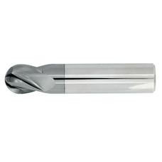 1" Diameter 4 Flute 1" Cut 3" Length 1" Round Shank Single End Ball Nose TiALN Standard Carbide End Mills