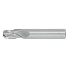 9/16" Diameter 3 Flute 1-1/4" Cut 3-1/2" Length 9/16" Round Shank Single End Ball Nose Uncoated Standard Carbide End Mills