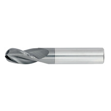 21/64" Diameter 3 Flute 7/8" Cut 2-1/2" Length 3/8" Round Shank Single End Ball Nose TiALN Standard Carbide End Mills