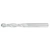 1" Diameter 2 Flute 4" Cut 7" Length 1" Round Shank Single End Ball Nose Uncoated Standard Carbide End Mills