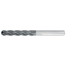 3/16" Diameter 4 Flute 1-1/8" Cut 3" Length 3/16" Round Shank Single End Ball Nose TiALN Standard Carbide End Mills
