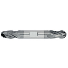 3/16" Diameter 4 Flute 1/2" Cut 3-1/4" Length 3/16" Round Shank Double End Ball Nose TiALN Standard Carbide End Mills