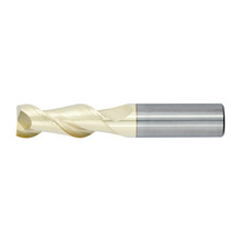 3/4" Diameter 2 Flute 1-1/2" Cut 4" Length 3/4" Round Shank Single End Square ZrN ULTRA High Performance End Mills for Aluminum