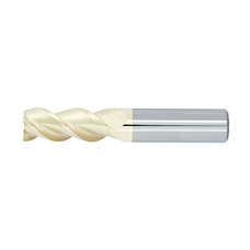 5/8" Diameter 3 Flute 1-1/4" Cut 3-1/2" Length 5/8" Round Shank Single End .030 Corner Radius ZrN ULTRA High Performance End Mills for Aluminum
