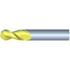 1/2" Diameter 2 Flute 1-1/4" Cut 3" Length 1/2" Round Shank Single End Ball Nose ZrN ULTRA High Performance End Mills for Aluminum