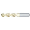 1" Diameter 2 Flute 2-1/4" Cut 5" Length 1" Round Shank Single End Ball Nose ZrN ULTRA High Performance End Mills for Aluminum