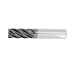 1/4" Diameter 5 Flute 3/4" Cut 2-1/2" Length 1/4" Round Shank Single End .020 Corner Radius TiALN  Standard Carbide End Mills