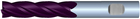 1/2" Diameter 4 Flute 2" Cut 4" Length 1/2" Weldon Shank Single End .030 Corner Radius TiALN