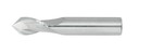 1/2" Diameter 2 Flute 1" Cut 3" Length 1/2" Round Shank Single End 90DEG Uncoated Carbide Drill/Mill