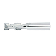 3/8" Diameter 2 Flute 1" Cut 2-1/2" Length 3/8" Round Shank Single End .020 Corner Radius Uncoated ULTRA High Performance End Mills for Aluminum