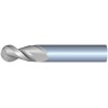 1" Diameter 2 Flute 1-1/2" Cut 4" Length 1" Round Shank Single End Ball Nose Uncoated ULTRA High Performance End Mills for Aluminum