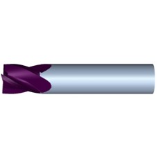3/8" Diameter 4 Flute 1/2" Cut 2" Length 3/8" Round Shank Single End .020 Corner Radius TiALN High Performance End Mills
