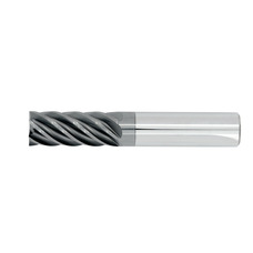 1" Diameter 6 Flute 1-1/2" Cut 4" Length 1" Round Shank Single End Square TiALN ULTRA High Performance End Mills