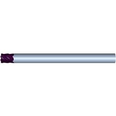 3/8" Diameter 6 Flute 1/2" Cut 6" Length 3/8" Round Shank Single End .030 Corner Radius TiALN ULTRA High Performance End Mills