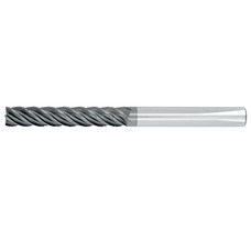 3/4" Diameter 5 Flute 3-1/4" Cut 6" Length 3/4" Round Shank .030 Corner Radius HEM Chip Breaker High Efficiency Machining End Mills