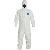 Tyvek 400 Coverall With Hood Large - Hooded - Elastic Wrists and Ankles Disposable Protective Clothing