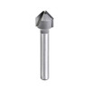 Carbide tipped double edge 90 degree V-groove bit for ACM panels