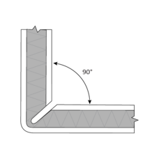 Carbide tipped double edge 90 degree V-groove bit for ACM panels